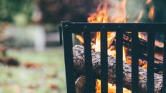 wood burning in firepit