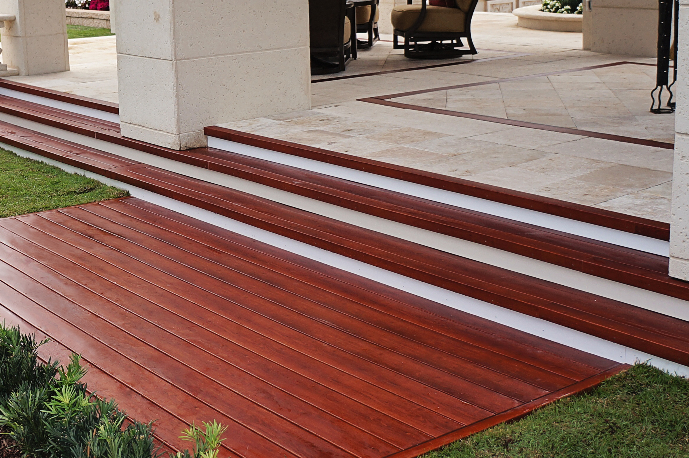 Front decking stairs